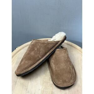 Staheekum Alpine Slipper Mens Size 11 Sherpa Lined Wheat‎ Tan Pig Suede